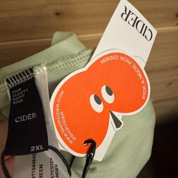 NWT Cider Size XXLarge Sage Green Square Neck Floral Mesh Overlay Maxi Dress - Picture 12 of 13